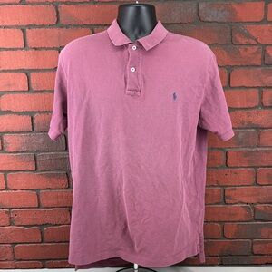 Polo By Ralph Lauren Men's Large Purple‎ Polo Shirt